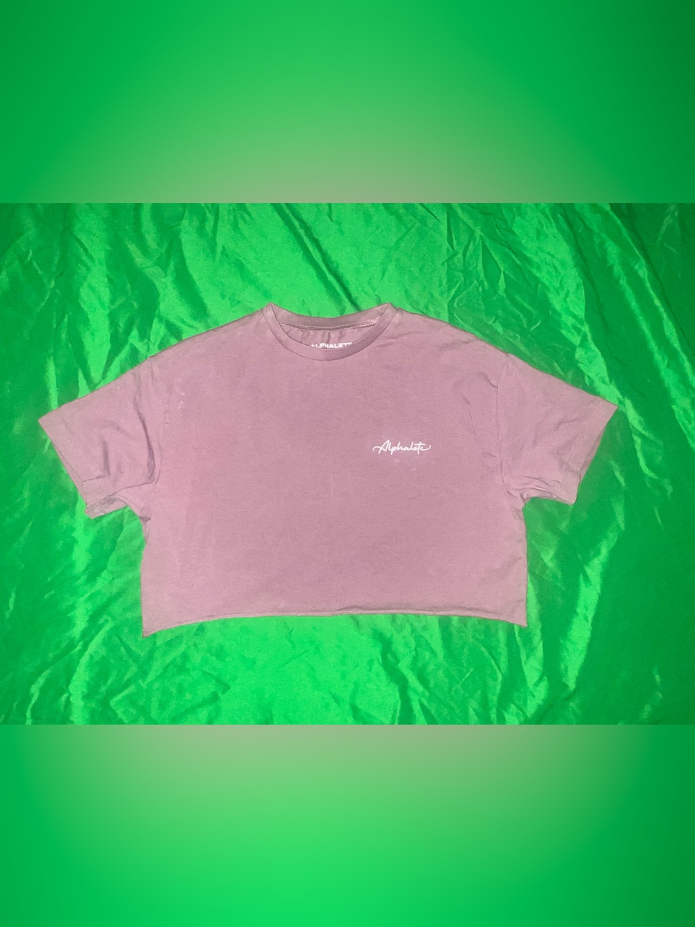 Alphalete Cropped Tee in Mauve size XS - Flaw